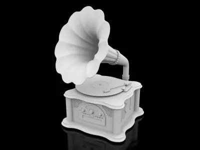 Vintage Gramophone 3D model