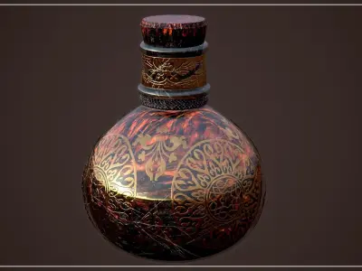 Magma potion Low-poly 3D model