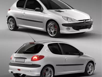 Peugeot 206 Rc Free 3D model