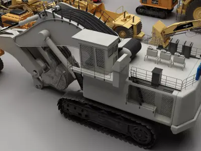 Large construction vehicles 3D model purchase
