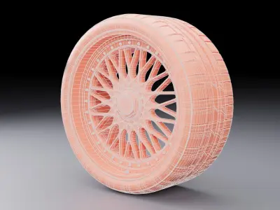 BBS Super RS Low-poly 3D model