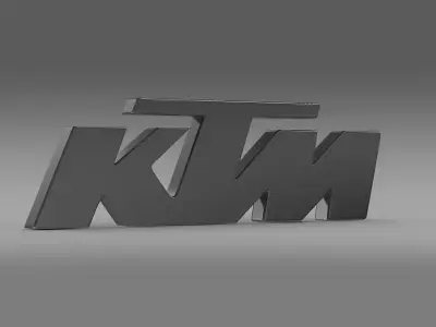 ktm logo 3D model by Sergey