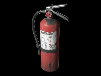 Fire extinguisher Low-poly 3D model 52