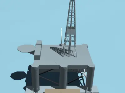 oil platform Free 3D model