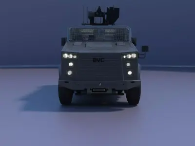 BMC KIRPI II 4X4 TURKISH ARMY Low Poly Model Low-poly 3D model
