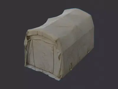 Hazmat Military Tent Closed Low-poly 3D model