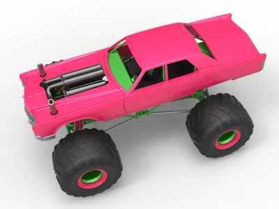 Monster Truck Concept Scale 1 to 25 3D print model