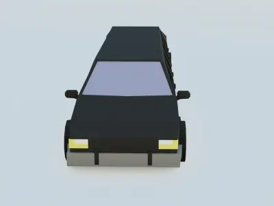 limozine low poly Free 3D model