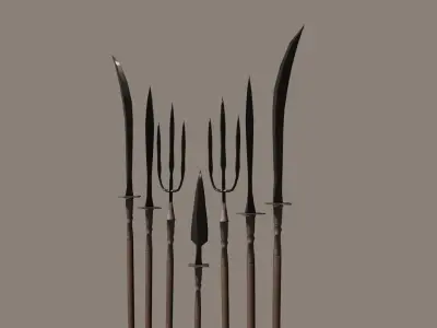 THAI-weapon-Set Low-poly 3D model