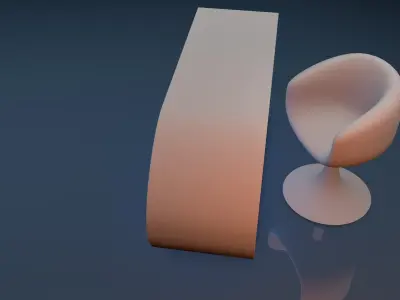 Modern Chair-table 3D model