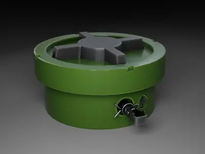 M14 Landmine Low poly 3d model Low-poly 3D model