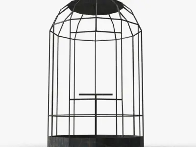 Birdcage horror style Free low-poly 3D model