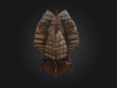 Pirate Brigantine  The Fearsome Seafaring Raider Free 3D model