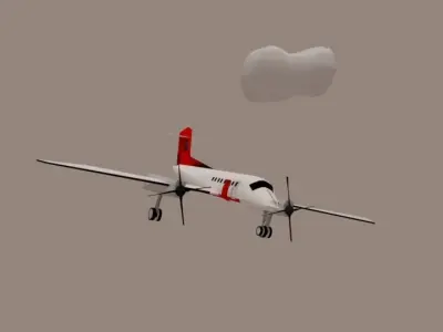 VH-ZZP  Bombardier  low poly Low-poly 3D model