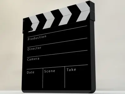 Film Slate Clapper 3D model