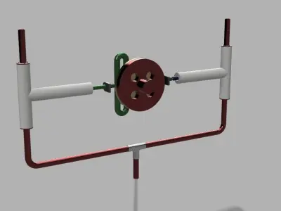 Scotch Yoke Piston Pump Free 3D model