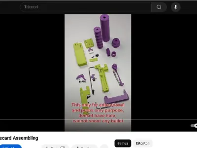 Educational Assembling Toy Gun - Lifecard Props only 3D print model