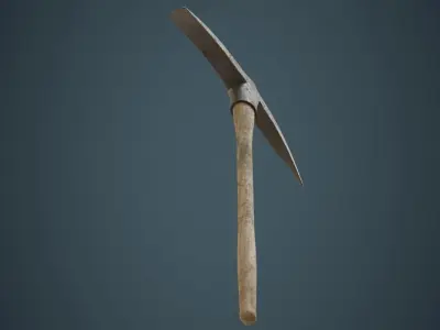 Pickaxe 1B Low-poly 3D model