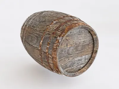 Barrels wooden barrel 3D model