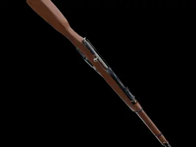 Mosin Rifle Low-poly 3D model