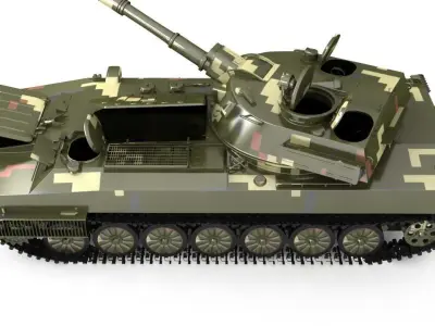 Howitzer 2C1 camuflag 3D model