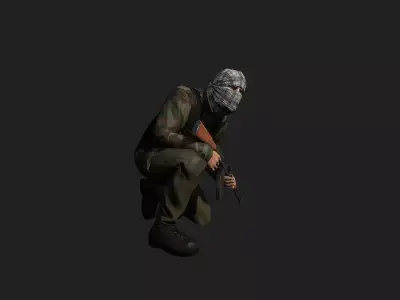 Civil Fighter Low-poly 3D model