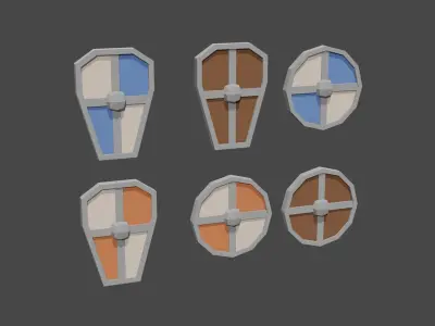 Melee Weapons Low-poly 3D model