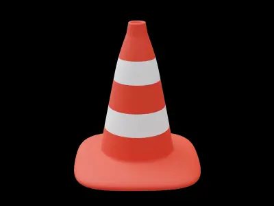 Traffic Cone game ready Low-poly 3D model purchase