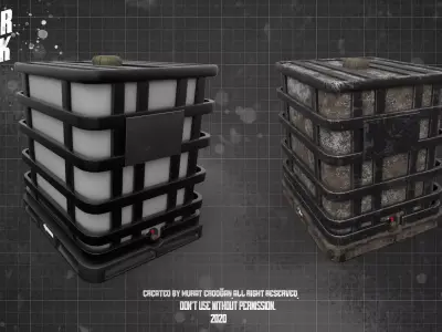 Water Tank PBR  Game Ready 3D Model 3D model