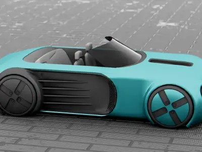 CONCEPT ELECTRIC  VEHICLE  INDIA SUMMER   RIGGED 3D model