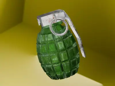 realistic low poly grenade 3d model Low-poly 3D model