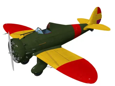 Boeing P-26 Peashooter 3D model purchase