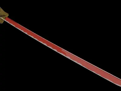 Katana Low-poly 3D model 21