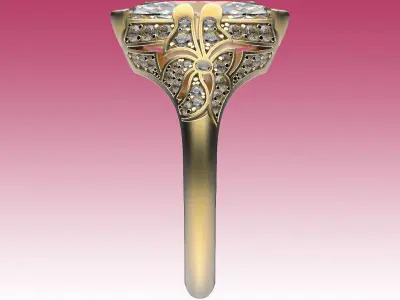 Ring Antique Marqiuiz 3D print model