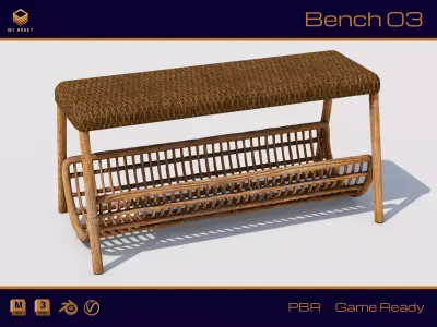 Bench 03 3D model