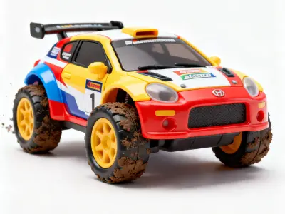 Stylized Compact Rally Car 3D Model Low-poly 3D model