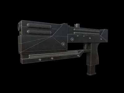 Blade 1998 Mac11 Sub Machine gun Low-poly 3D model