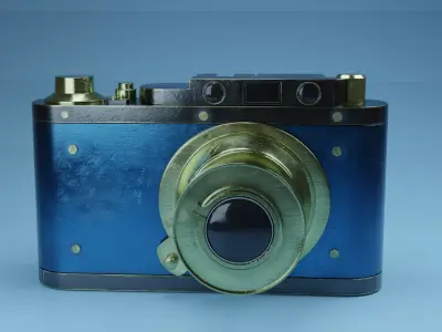 camera-4k PBR vintage camera Low-poly 3D model