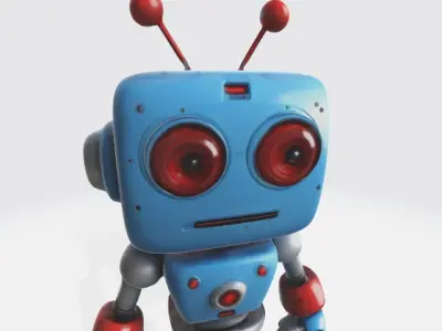 Cartoon robot 3D model 2
