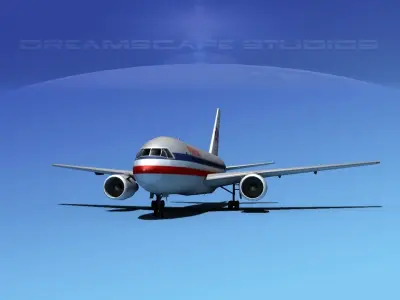 Boeing 767-200ER American 3D model