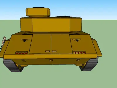 WW2 Tank 3D Model - Static Exterior 3D model