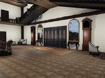 Victorian Grand Mansion Interior  Modular Environment Kit 3D model