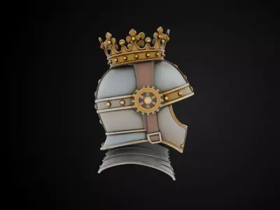 Stylized Steampunk Helmet - Clockforge Knight Free 3D print model