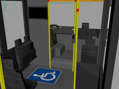 Minibus 19 seater with Wheelchair provision Low-poly 3D model