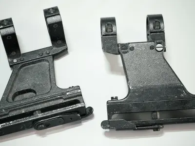 Scope Mount Vepr - Game Ready bracket PBR Model Low-poly 3D model