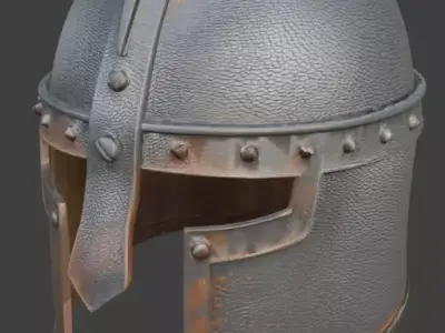 Viking Helmet 3D Model v04 Low-poly 3D model