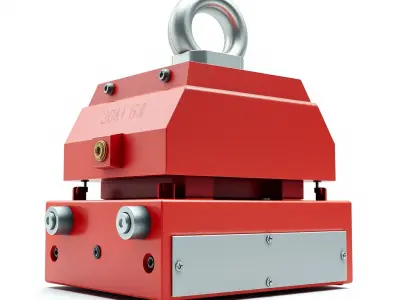 Industrial Magnet Hoist D Model Pack Low-poly 3D model