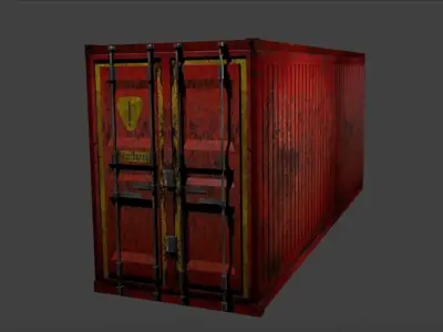 shipping container  multiple parts 3D model
