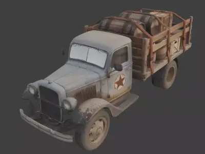 Frontier Heavy Cargo Truck Low-poly 3D model