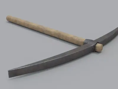 Wooden Pickaxe Low-poly 3D model purchase